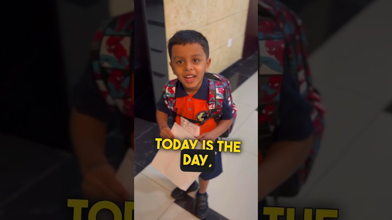 First day of  JSSIS for Aariz ❤️@ Pre KG B