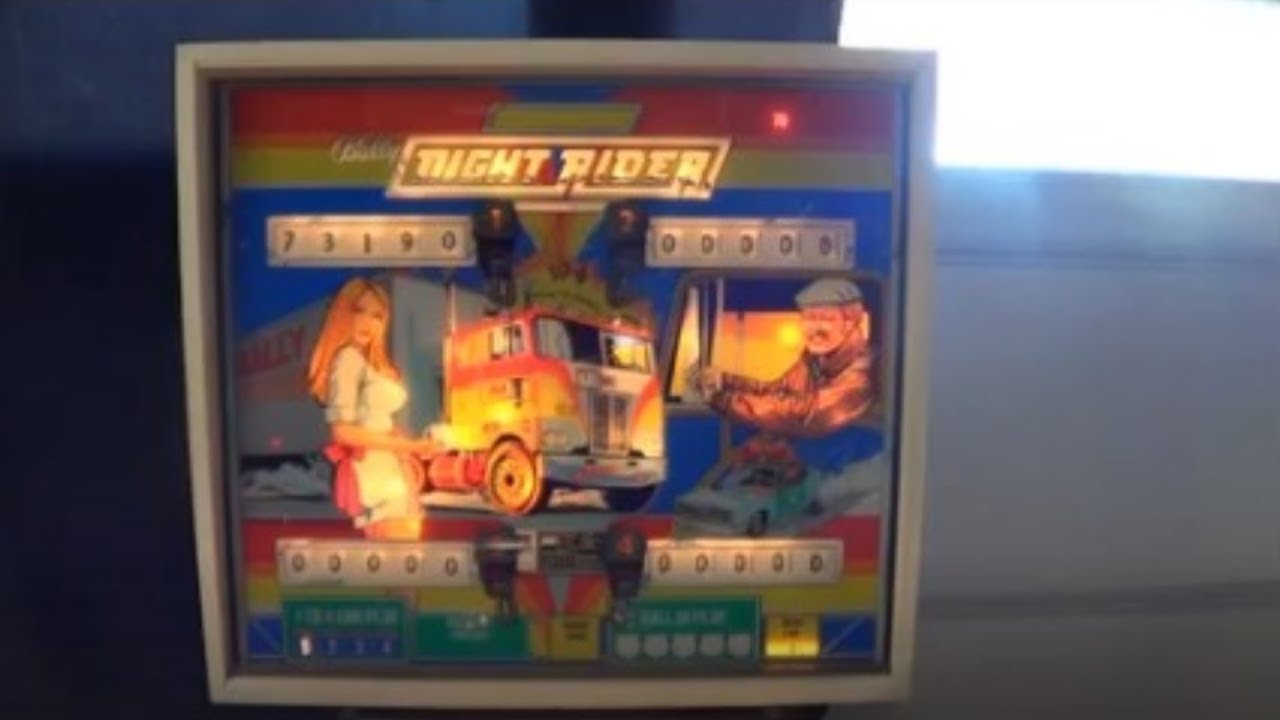 NIGHT RIDER PINBALL MACHINE - BY BALLY 1976.  EM VERSION