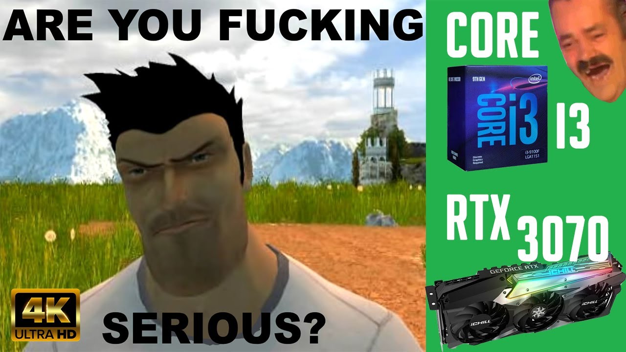 RTX 3070 + Core i3 9100f Serious Sam 4 4K