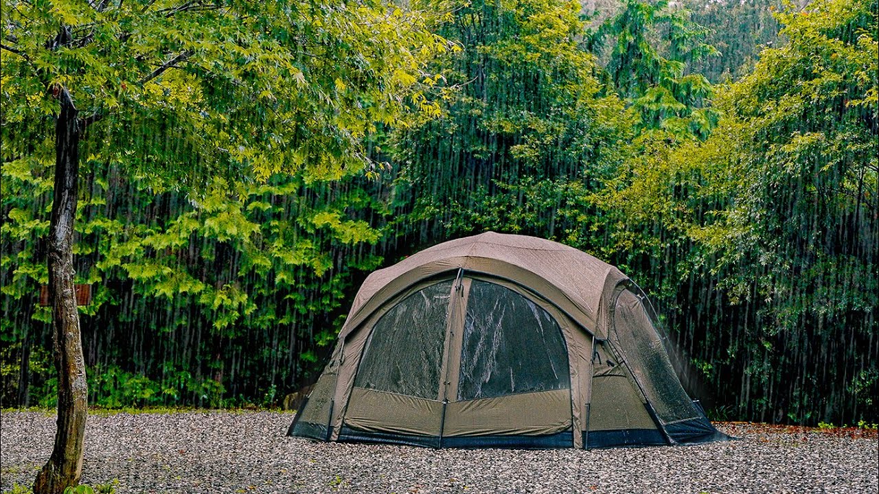 CAMP LOG_나 홀로 깊은 산속에서 즐기는 쾌적한 우중 캠핑_빗소리ASMR