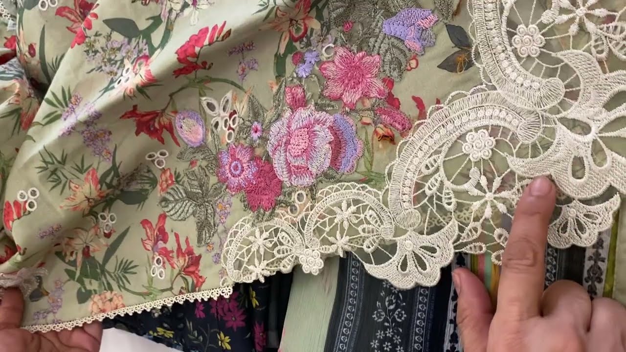 Floral print with elegant stitching WhatsApp: ‪+92 328 2491323‬Instagram:Naila’s closet official  
