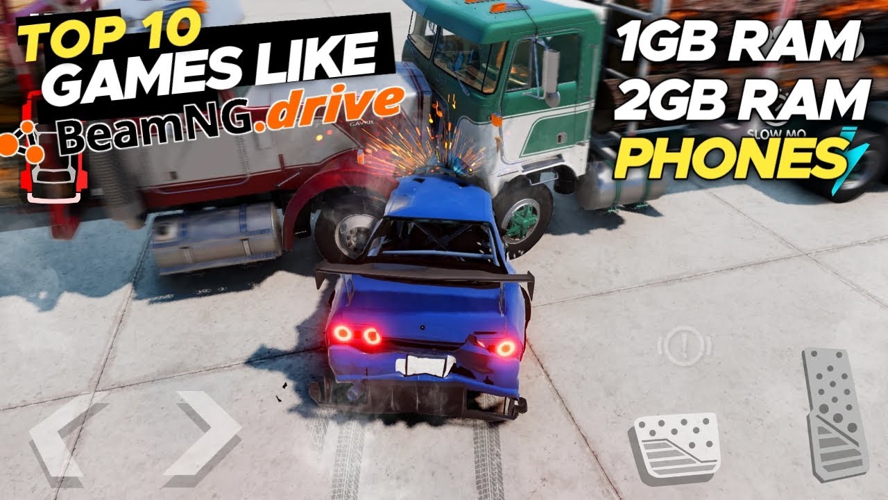 ТОП-10 лучших мобильных игр про автокатастрофы, таких как BeamNG Drive, для вашего бюджетного тел...