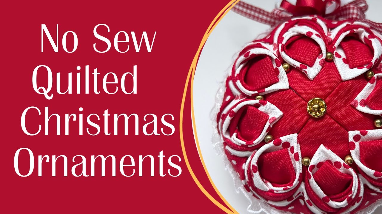 No Sew Quilted Christmas Ornament