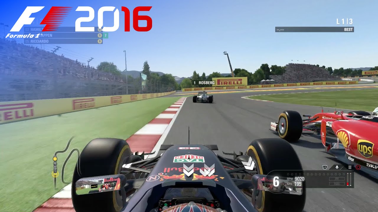 F1 2016 — Быстрая гонка на трассе Барселона-Каталония на Red Bull Ферстаппена