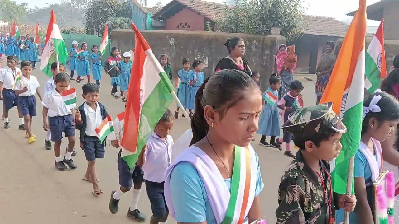 26th January, Republic day at Govt PUPS Hirapur, Umerkote