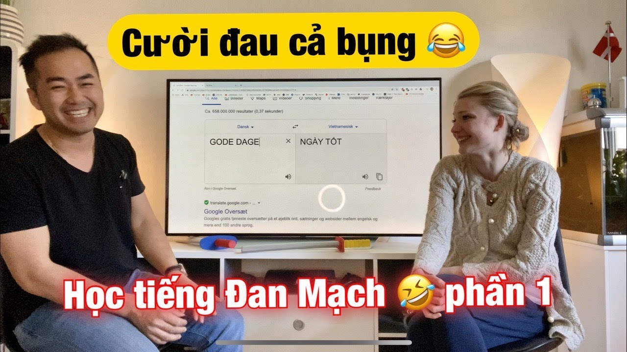 #40: Chồng Việt vợ Tây: Học tiếng Đan Mạch 🤓 cười đau cả bụng =)) phần 1