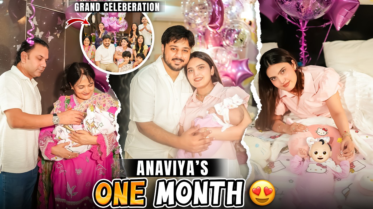 OUR DAUGHTER'S FIRST MONTH BIRTHDAY CELEBRATION ♥️🥳 | Susral Walon Ki Surprise Entry 😍