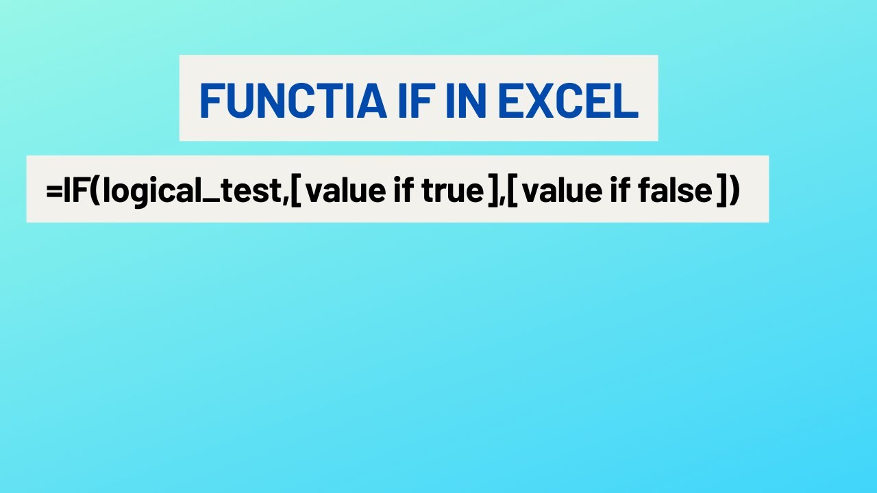 Functia IF de la simplu la complex (AND, OR)