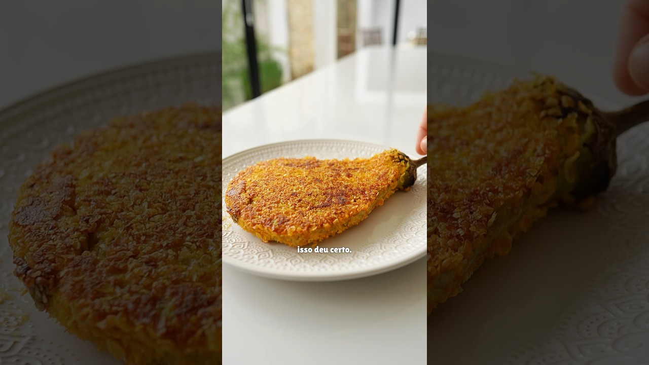 BERINJELA &Agrave; MILANESA (receita saud&aacute;vel) #receitas