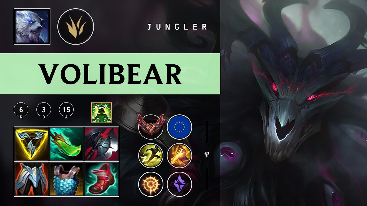 Volibear Jungle vs Lillia - EUW Grandmaster Patch 26.06