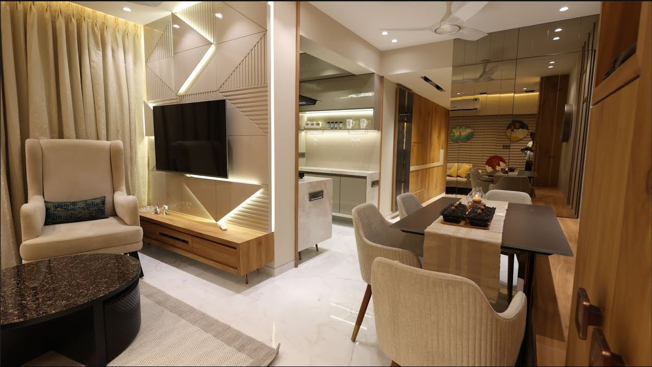 3 BHK Residence Interior | Indian Modern House Designed By Miracle Design in Mumbai