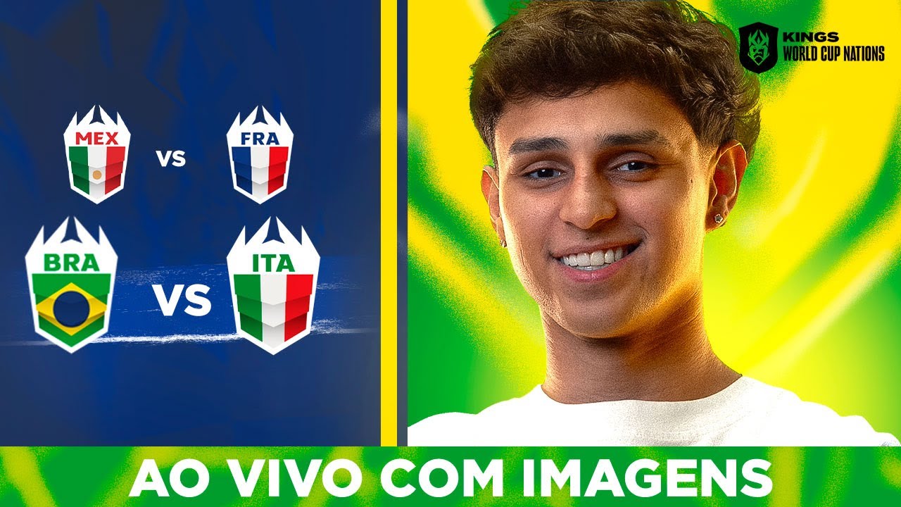 LIVE ON 🛑 BRASIL x IT&Aacute;LIA 💚 QUARTAS DE FINAL 💛 - KINGS CUP NATIONS!!!