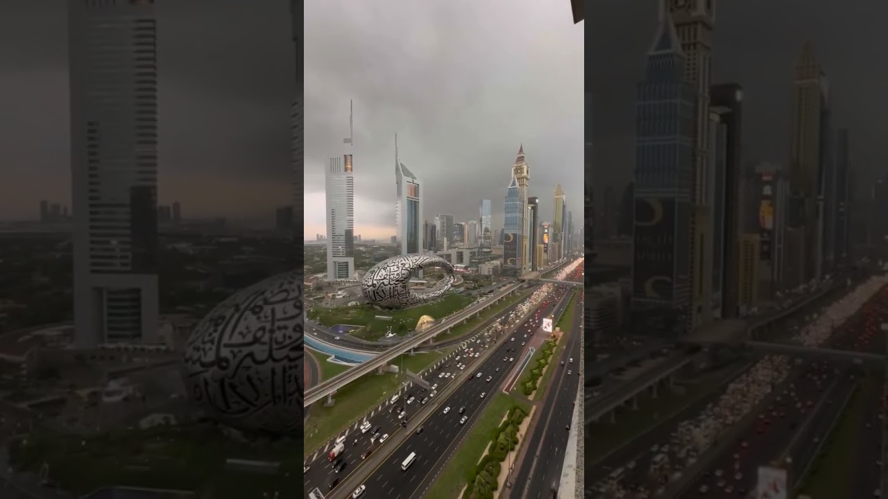 Dubai in Rains. #dubai #shorts #beautiful