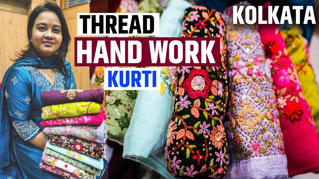 Budget Thread Hand Work Kurti Manufacturer in Kolkata, Barabazar