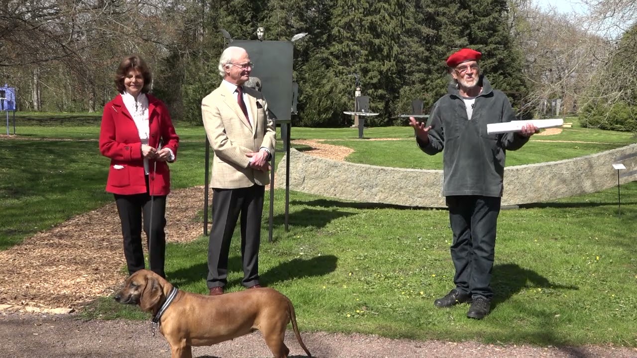 King Carl Gustaf and Queen Silvia at Solliden Palace for Bertil Vallien Inauguration