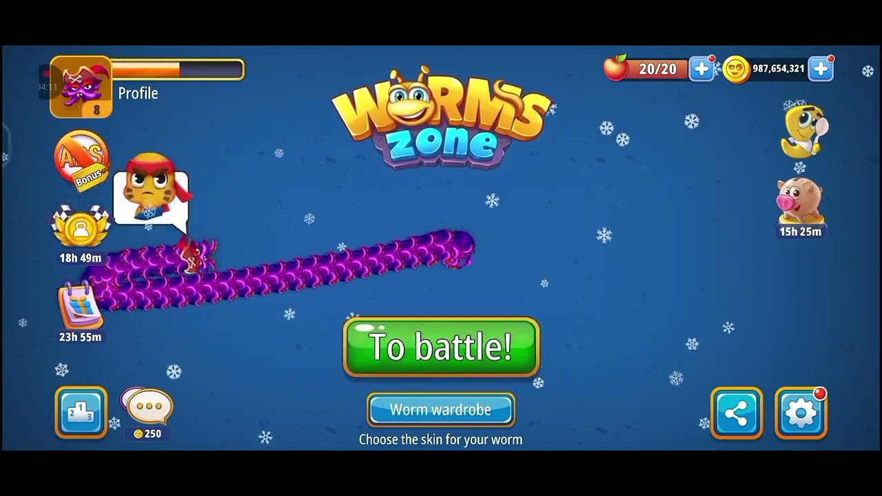 🐍WORMS Zone lo Only Eating CAKE 🍰 and FRUIT 🍓 🍑 Challenge #Ravindrasgaming