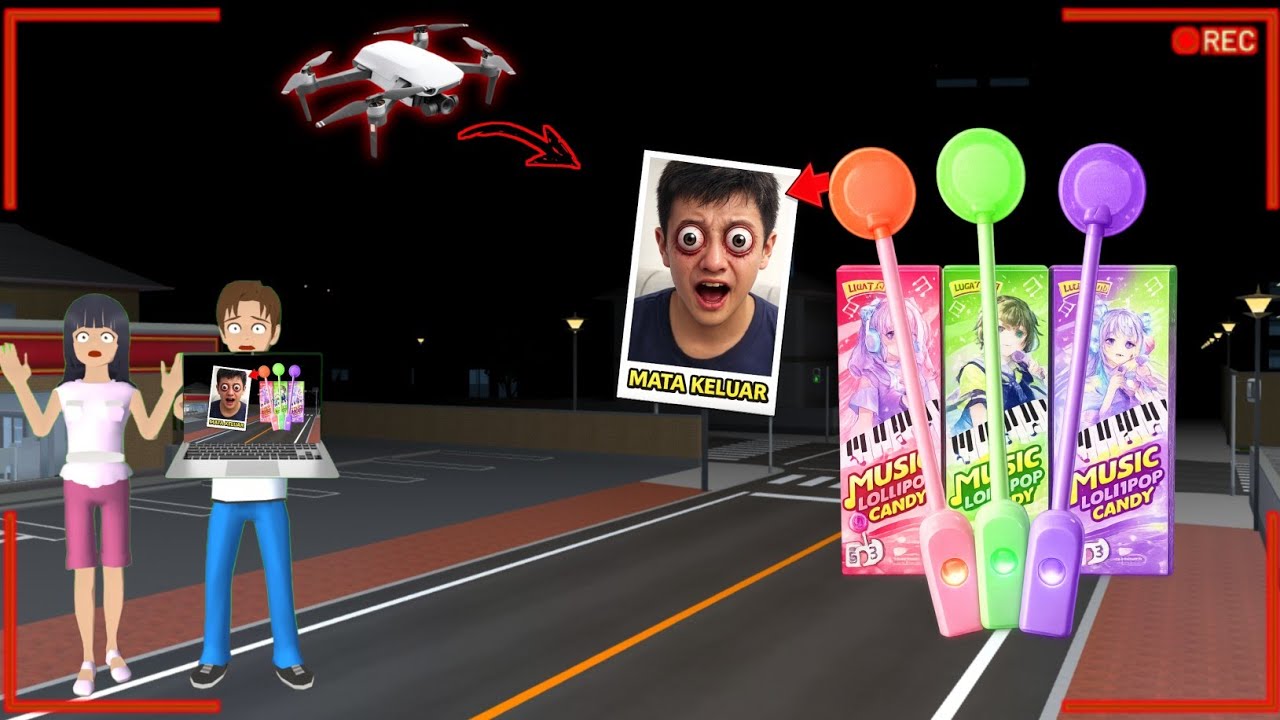 Mio Yuta Panik DRONE MEREKAM ANOMALI MUSIK LOLIPOP VIRAL 😱 | SAKURA SCHOOL SIMATOR