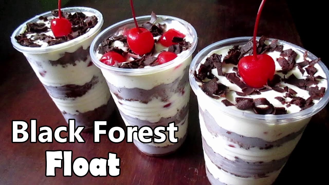 Black Forest Graham Float Recipe | Black Forest float In A Cup