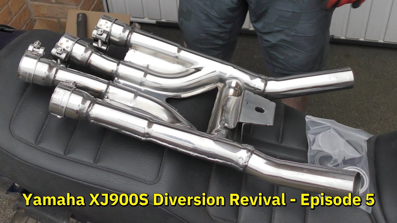 Возрождение Yamaha 900S Diversion 1999 года | Эпизод 05 — Новые блестящие детали — Выхлопной колл...