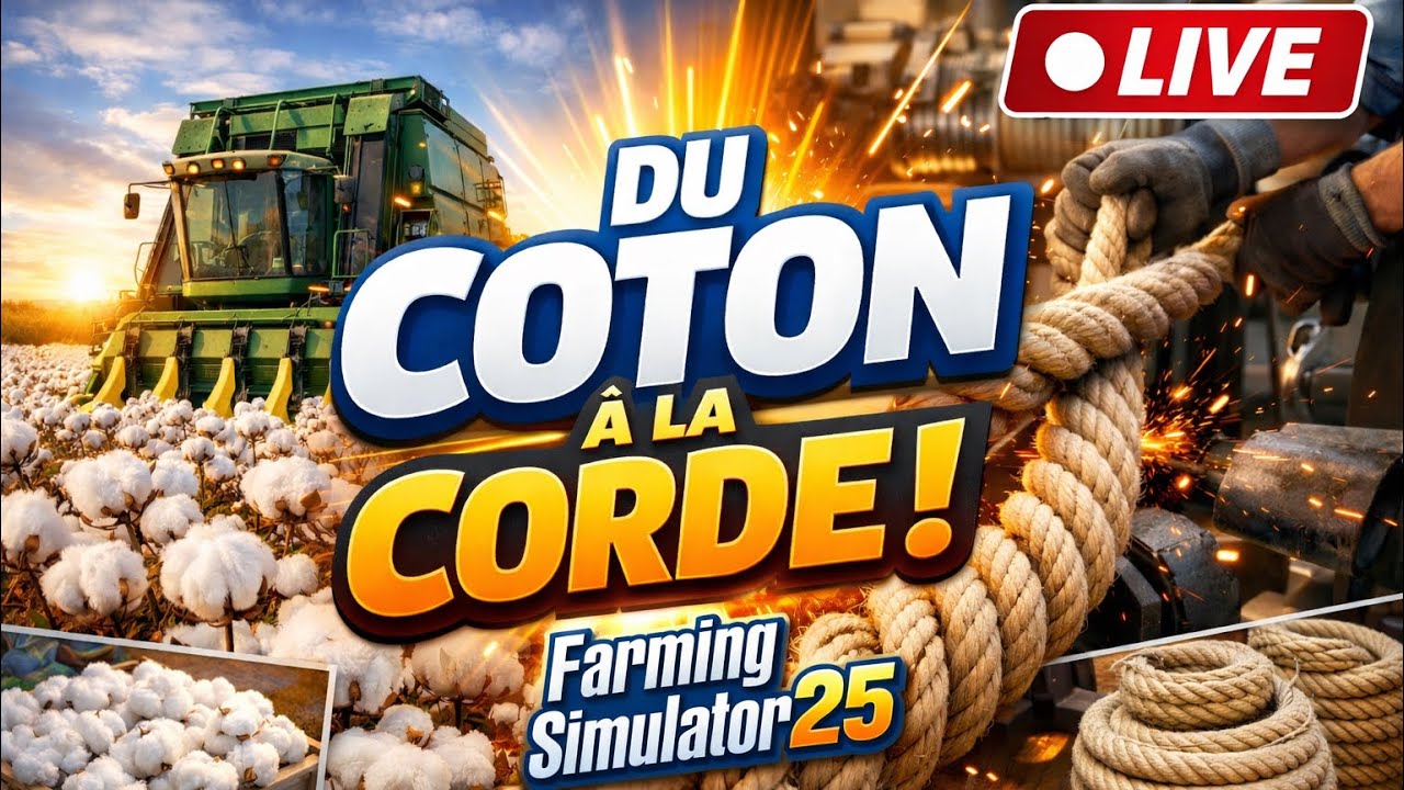 🔴 La Ferme des copains - Live #3 | Du Coton à la CORDE ! FS25