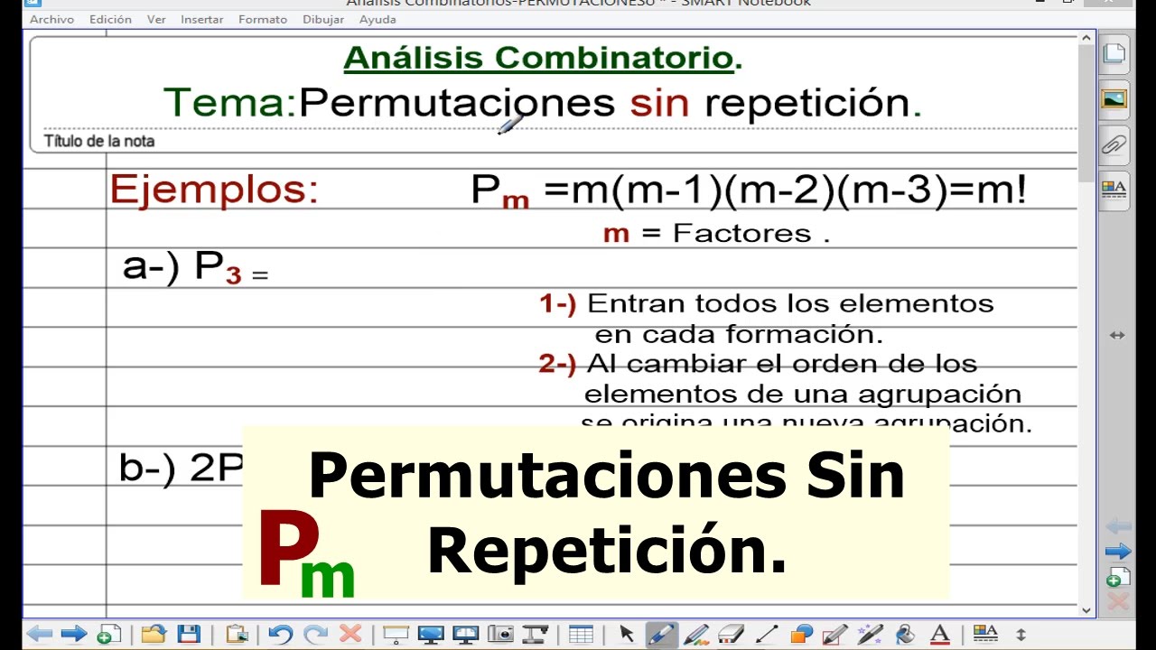 PermuTaciones Sin RepeTición.