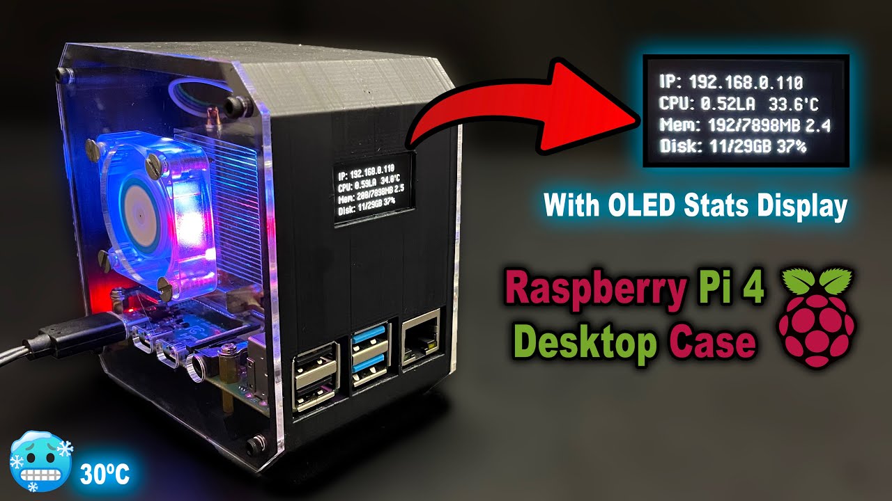 Корпус для Raspberry Pi Desktop Tower своими руками с OLED-дисплеем | ICECUBE Tower Cooler