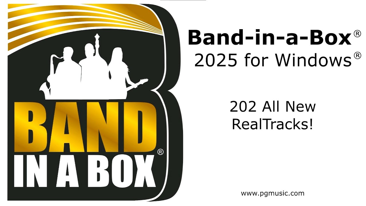 Band-in-a-Box® 2025 for Windows® - 202 New RealTracks Overview