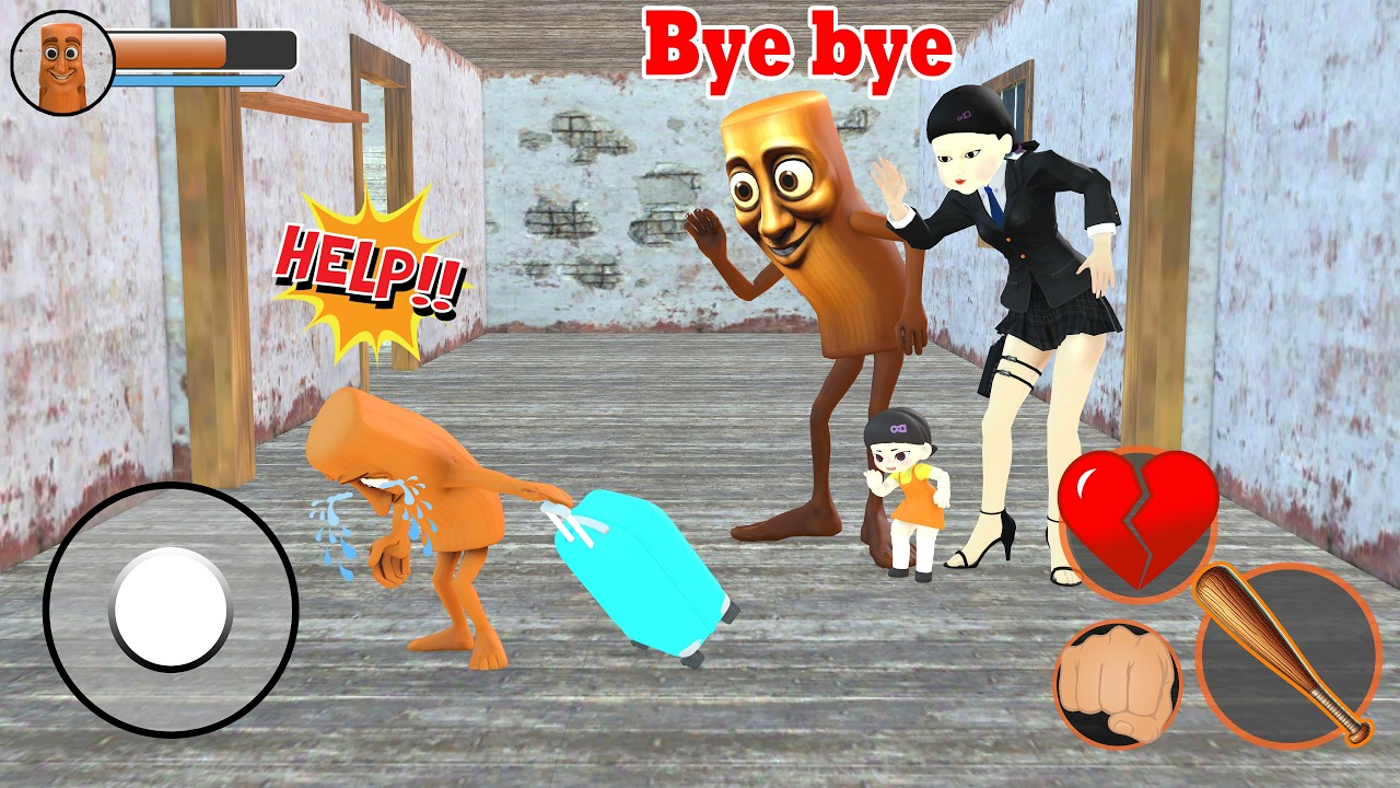 Playing as Tung Tung Sahur Kid and Story of Running Away From Home in Granny House - Funny Animation
