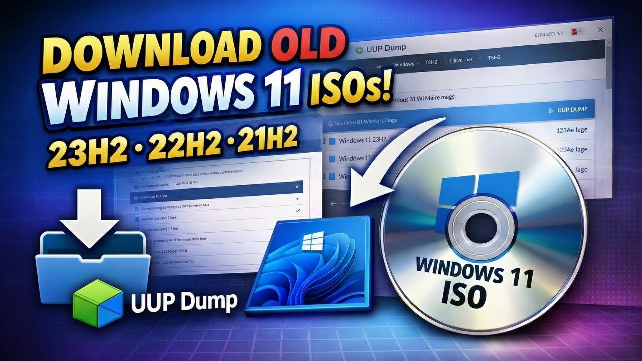 How to Download Old Windows 11 ISOs [23H2, 22H2, 21H2]