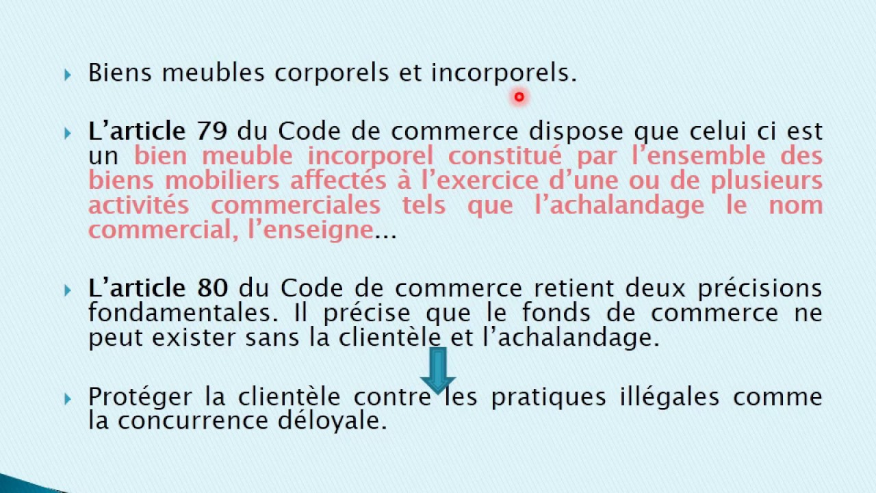 Cours de droit commercial youtube r&eacute;sum&eacute; 83