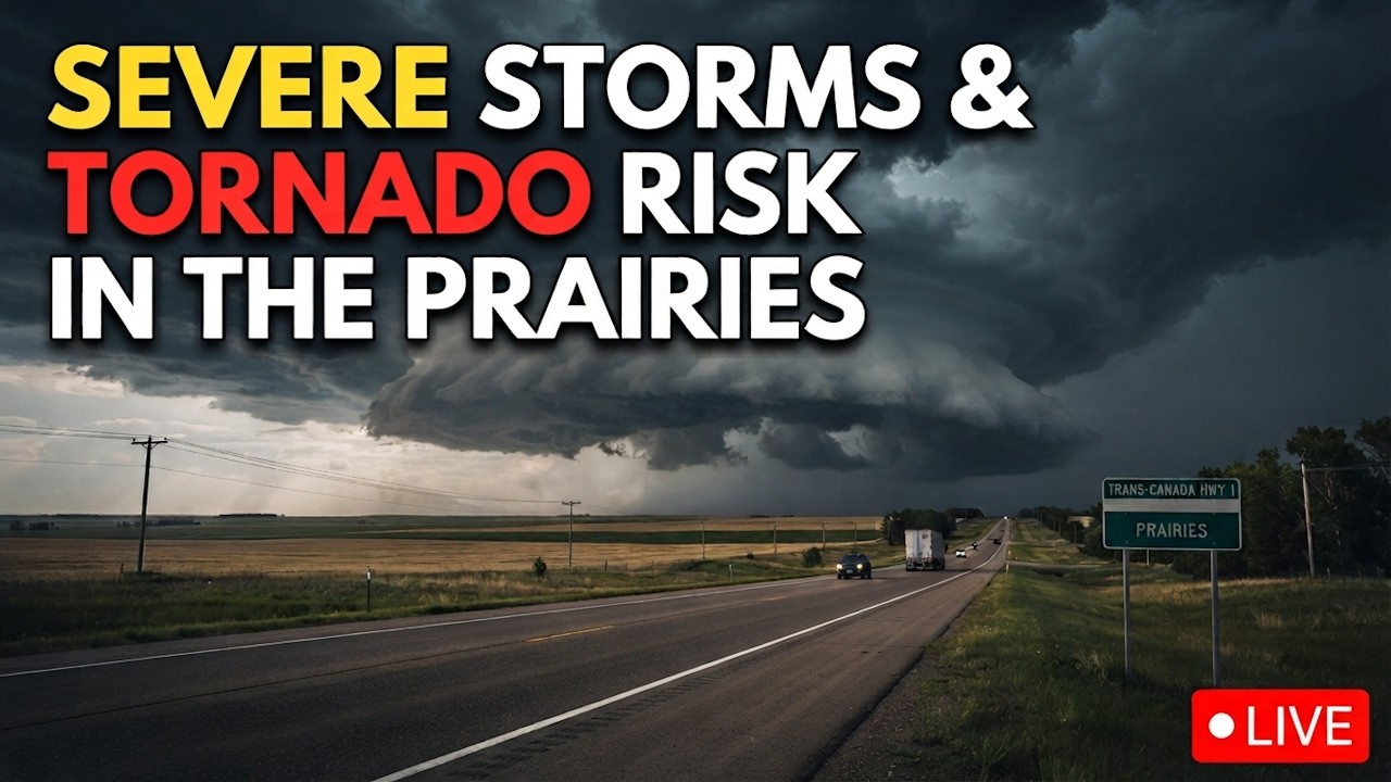 LIVE!! Tracking Severe Storms & Tornad Risk in AB, SK & MB July 28th 2026