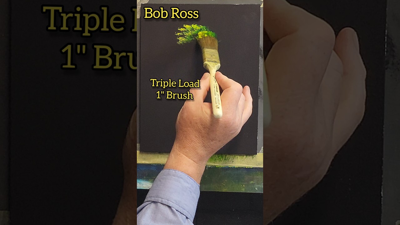 Bob Ross 1inch Brush Triple Load for Epic Happy Trees 