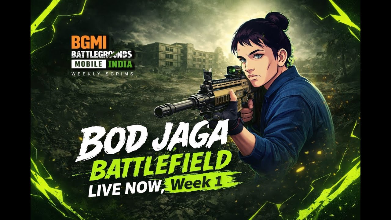 BOD JAGA BATTLEFIELD 🔥 LIVE NOW | Week 1 BGMI Weekly Scrims | Intense Fights!