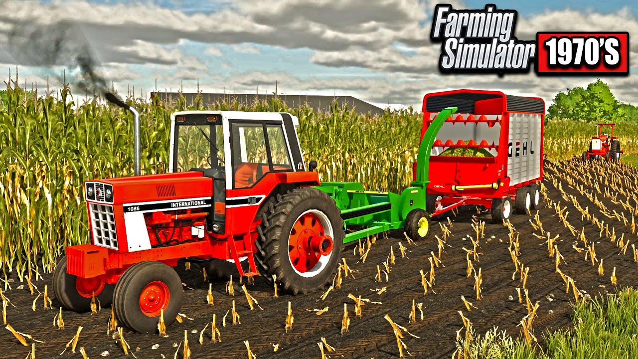 1970'S AMERICAN FARMING- CHOPPING SILAGE FOR FEED! | FARMING SIMULATOR 1970'S