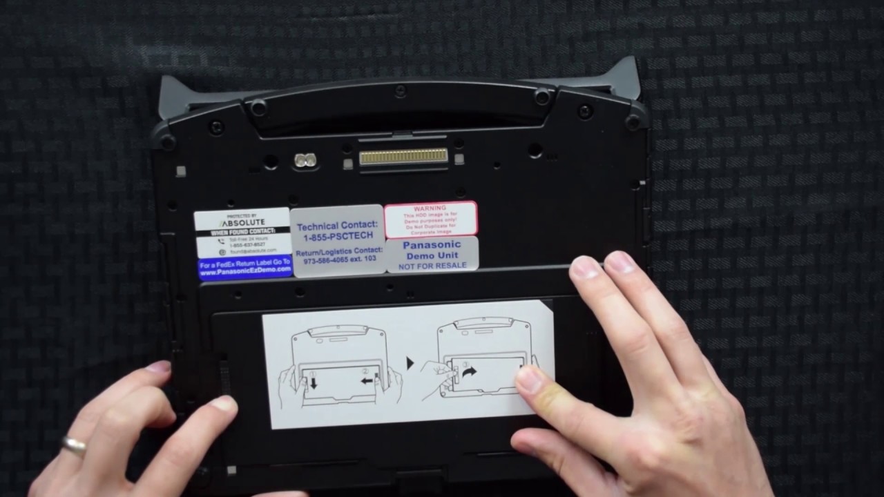 CF-20 Toughbook Extra Battery and SIM Card Install