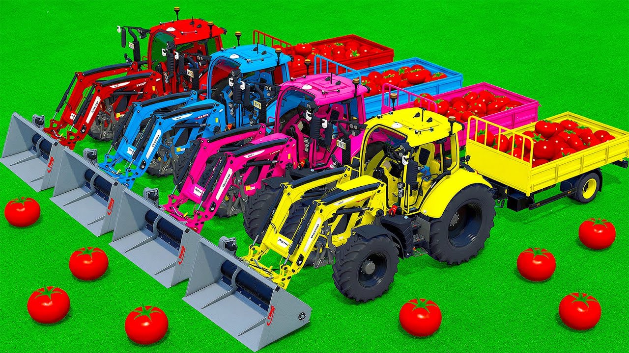 LOAD AND TRANSPORT TOMATOES WITH FENDT TRACTORS – Farming Simulator 25