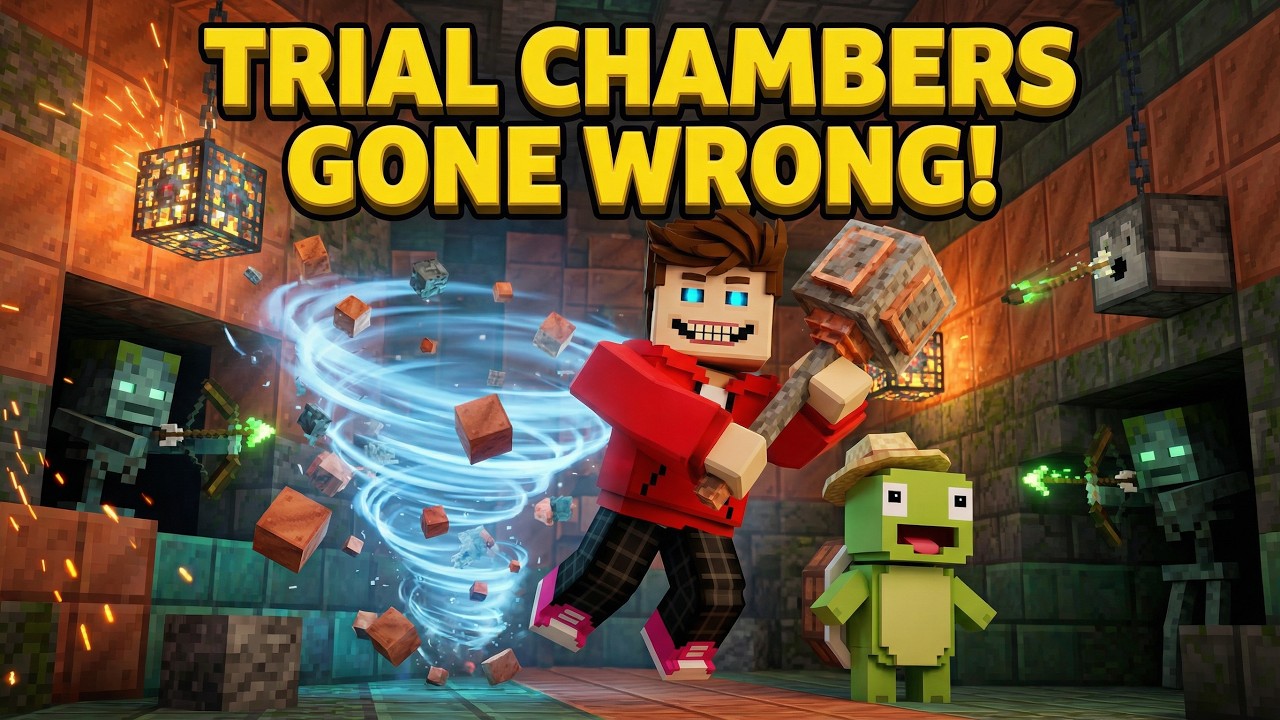 Trial Chambers RAID Gone WRONG! Breeze & Bogged Chaos 😱 Minecraft Animation: Mace Escape