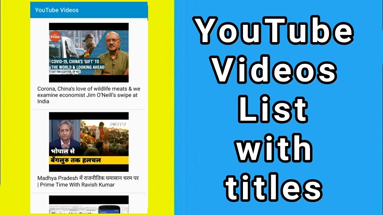 YouTube Videos List in Sketchware 2