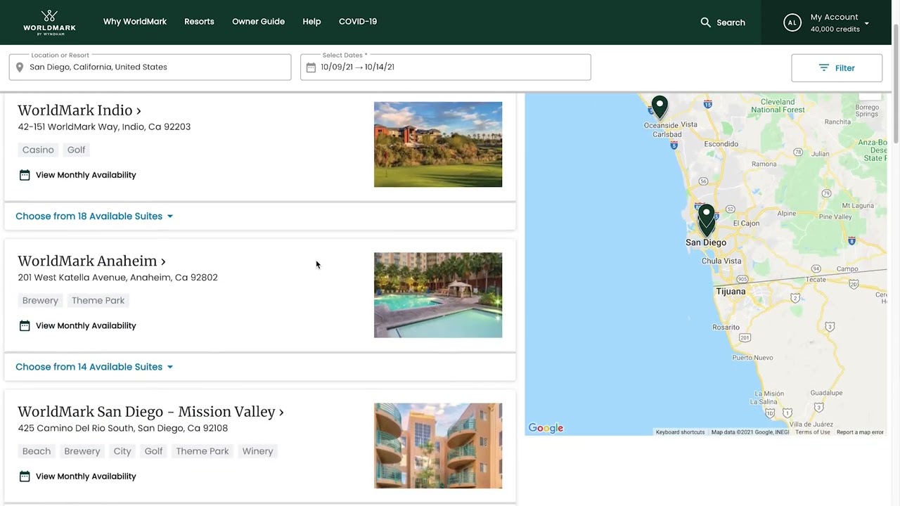 How to Search Destinations and View Availability &mdash; WorldMark by Wyndham