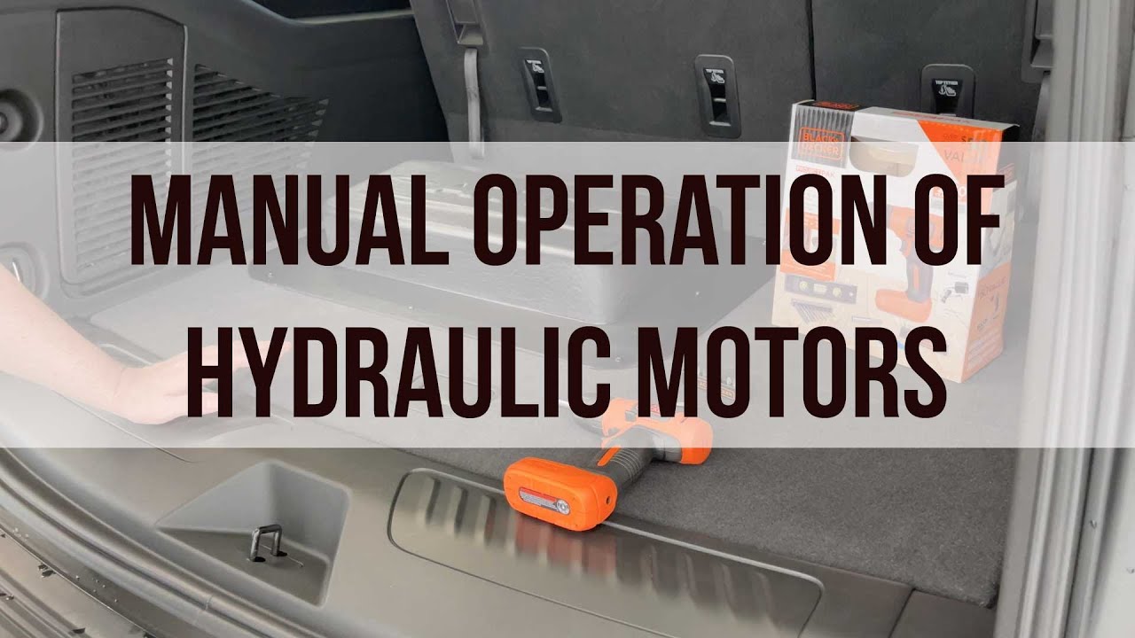 Manual Operation of our Hydraulic Motors