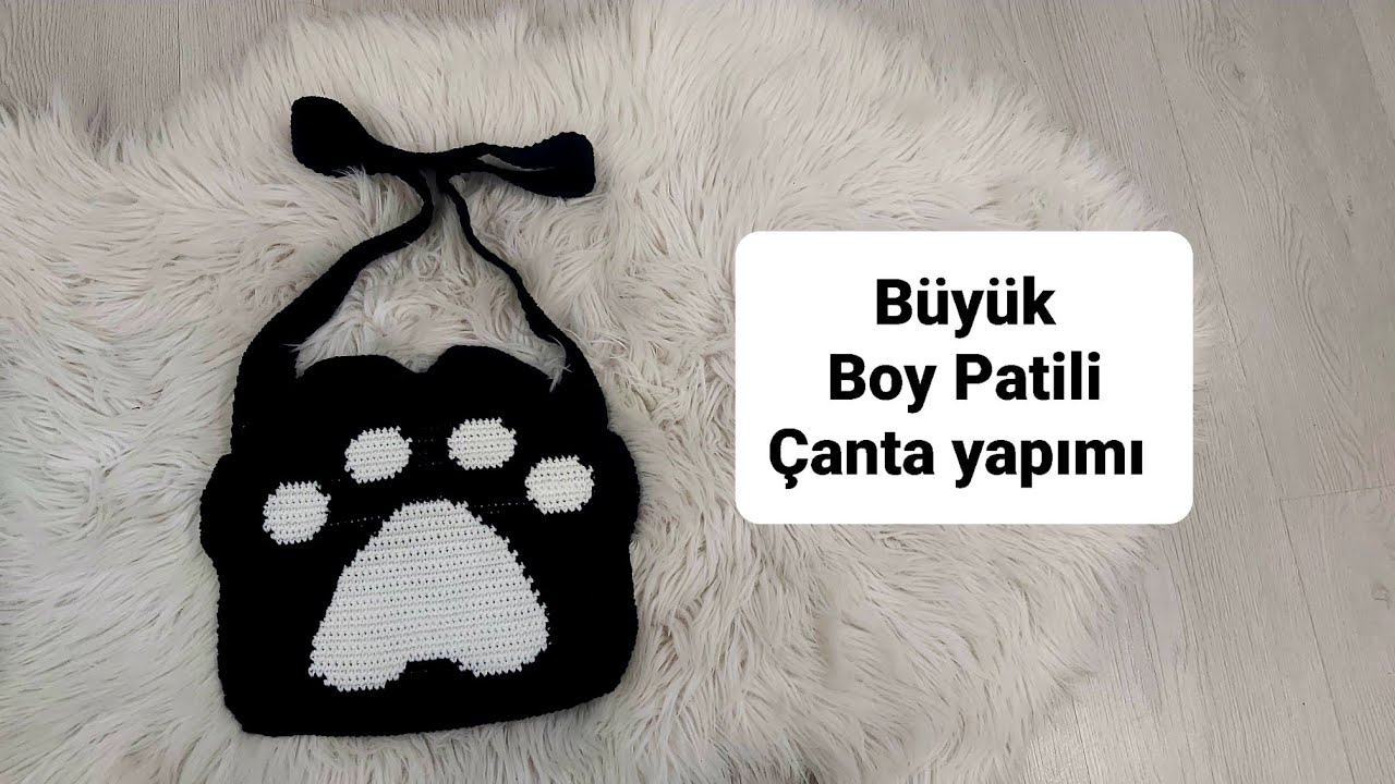 📣Büyük boy patili çanta yapımı geldi #çanta #patili #tutorial #crochet #youtube #knitting #instagram