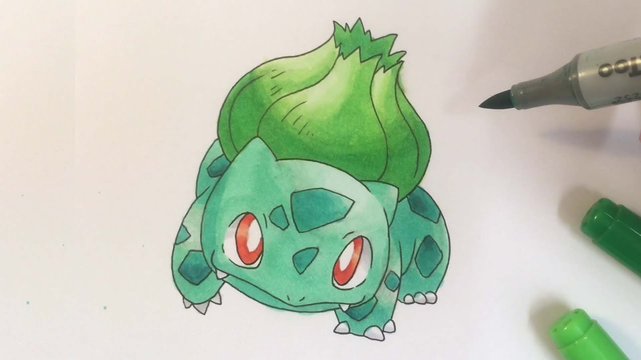 Pokémon zeichnen: #001 Bisasam