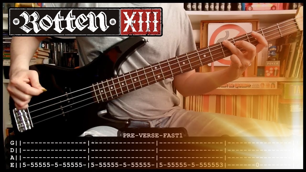 ROTTEN XIII - Eguzkiaren argia 🌞 (BASS cover with TABS & lyrics)