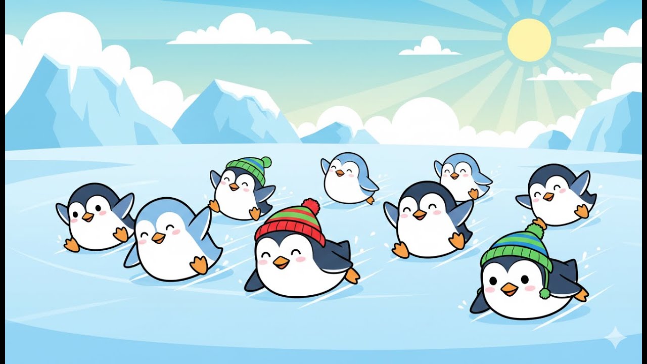 Mały Pingwinek na Antarktydzie ❄️🐧 | Zimowa Piosenka dla Dzieci | Zwierzątka i Zabawa