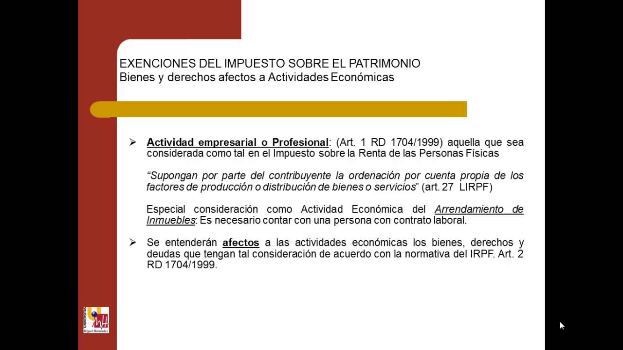 Lec 3.3 (2ª p) Los Tributos Cedidos (II). El Impuesto sobre el Patrimonio. Actualización 1 umh1430sp