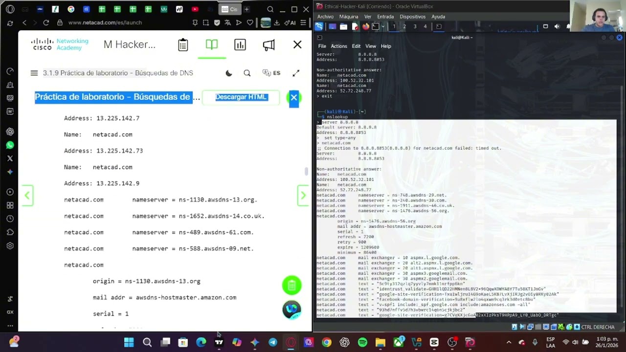 3.1.9 Lab DNS Lookups