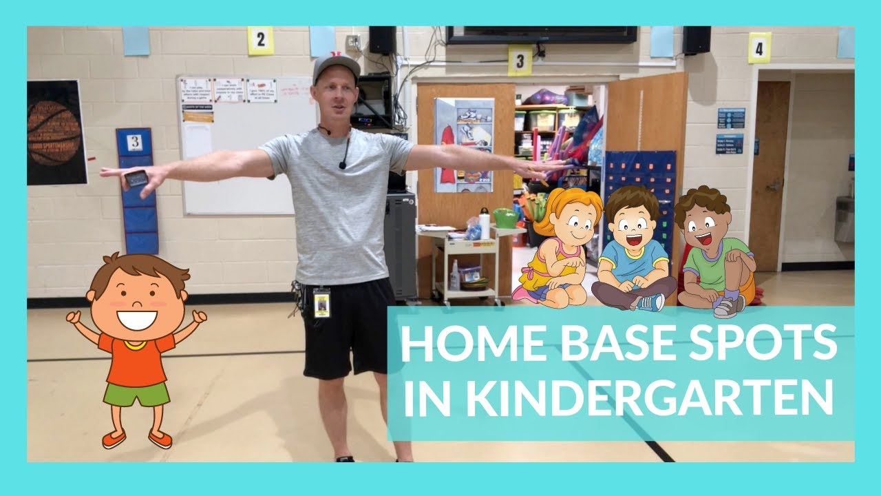 Teaching Kindergarten to Learn Their Home Base Spots and Review Locomotors | Assigned Seats in PE |