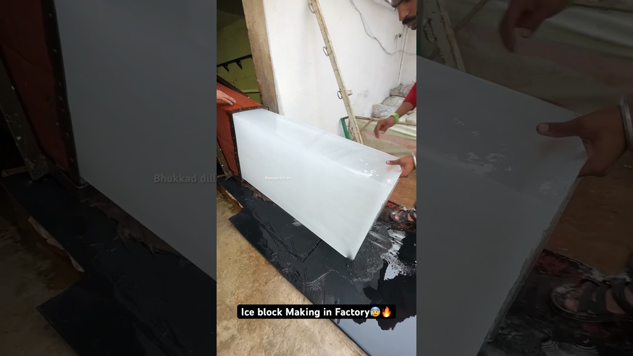 Ice block Making in Factory😰🔥|| Indian Street Food