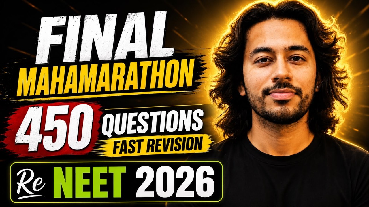 Re-NEET 2026: 450 Most Important Questions | Final Maha Marathon 🔥| Kshitiz Sir