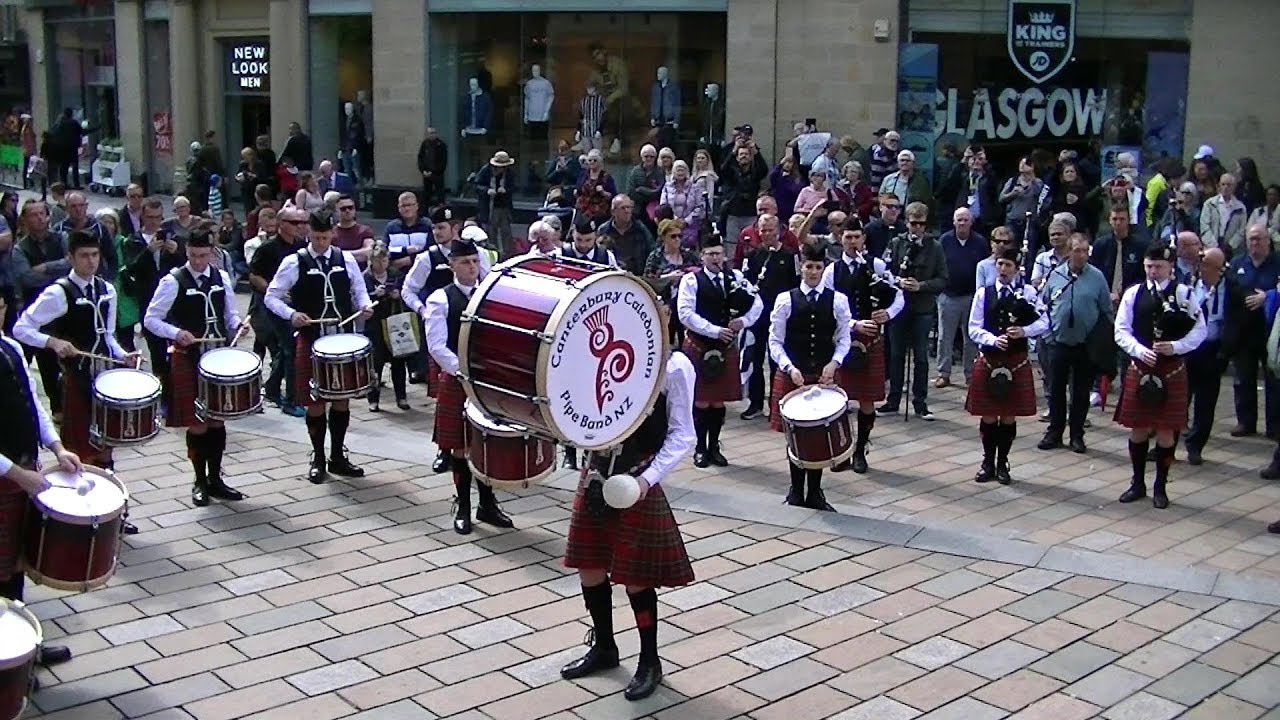 CANTERBURY CALEDONIAN PIPE BAND PERFORM AT GLASGOW'S PIPING LIVE FESTIVAL 2018